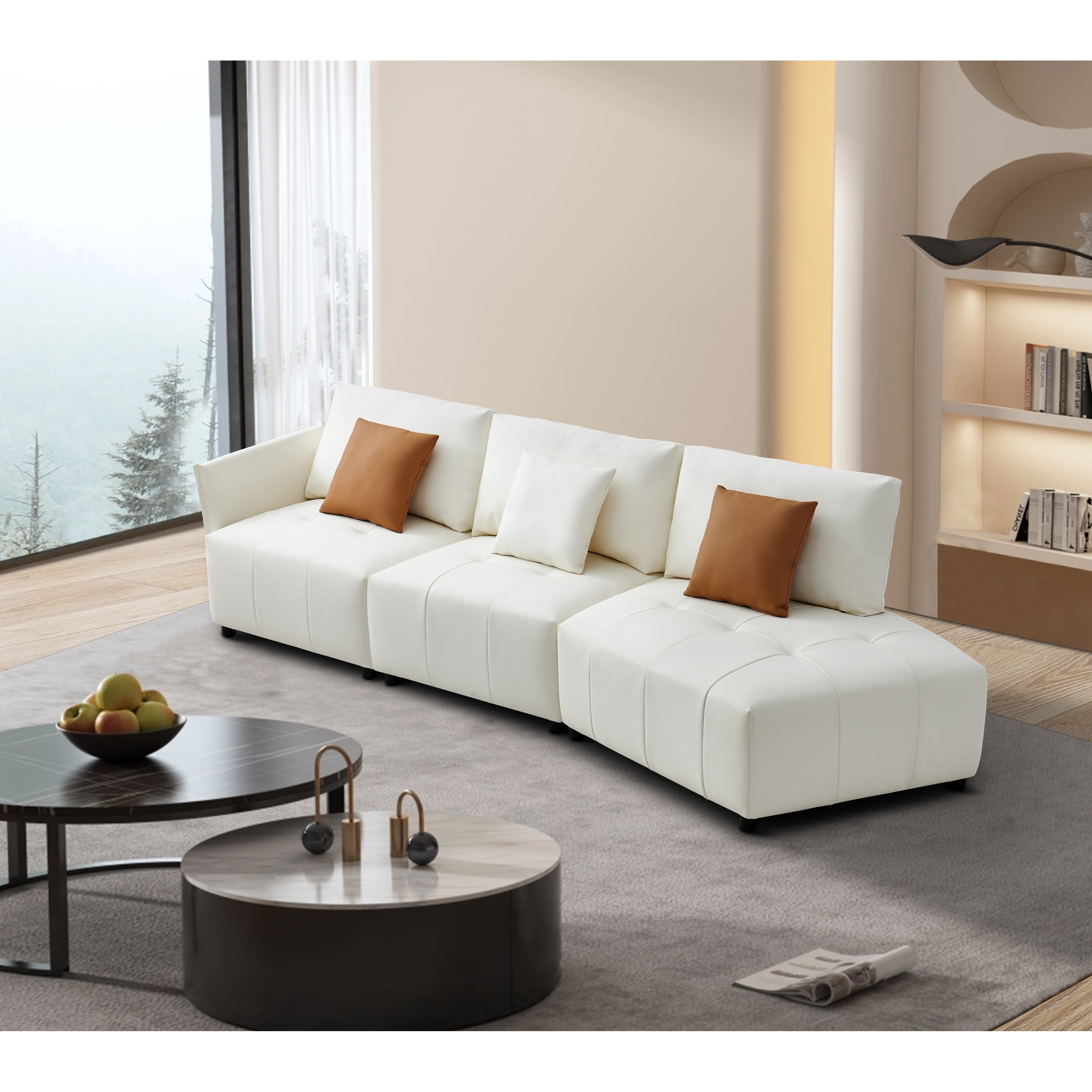 White Leather Sectional Sofas Bed Bath & Beyond